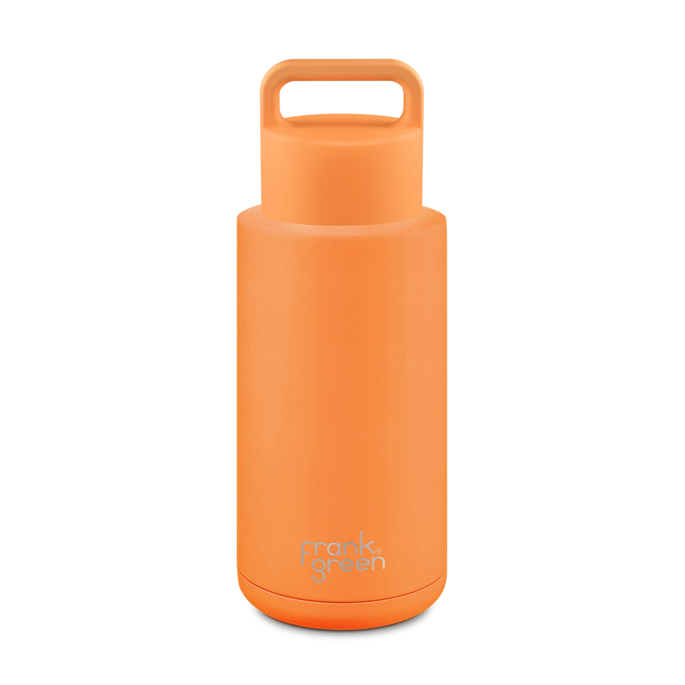 Ceramic Reusable Bottle (Grip Finish) with Grip Lid - 34oz / 1,000ml
