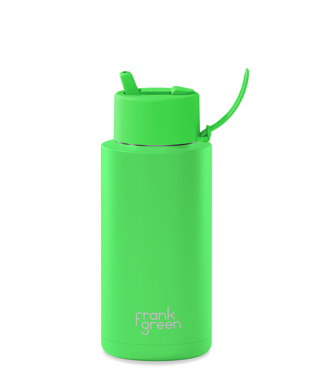 Ceramic Reusable Bottle - 34oz / 1,000ml - Neon Green