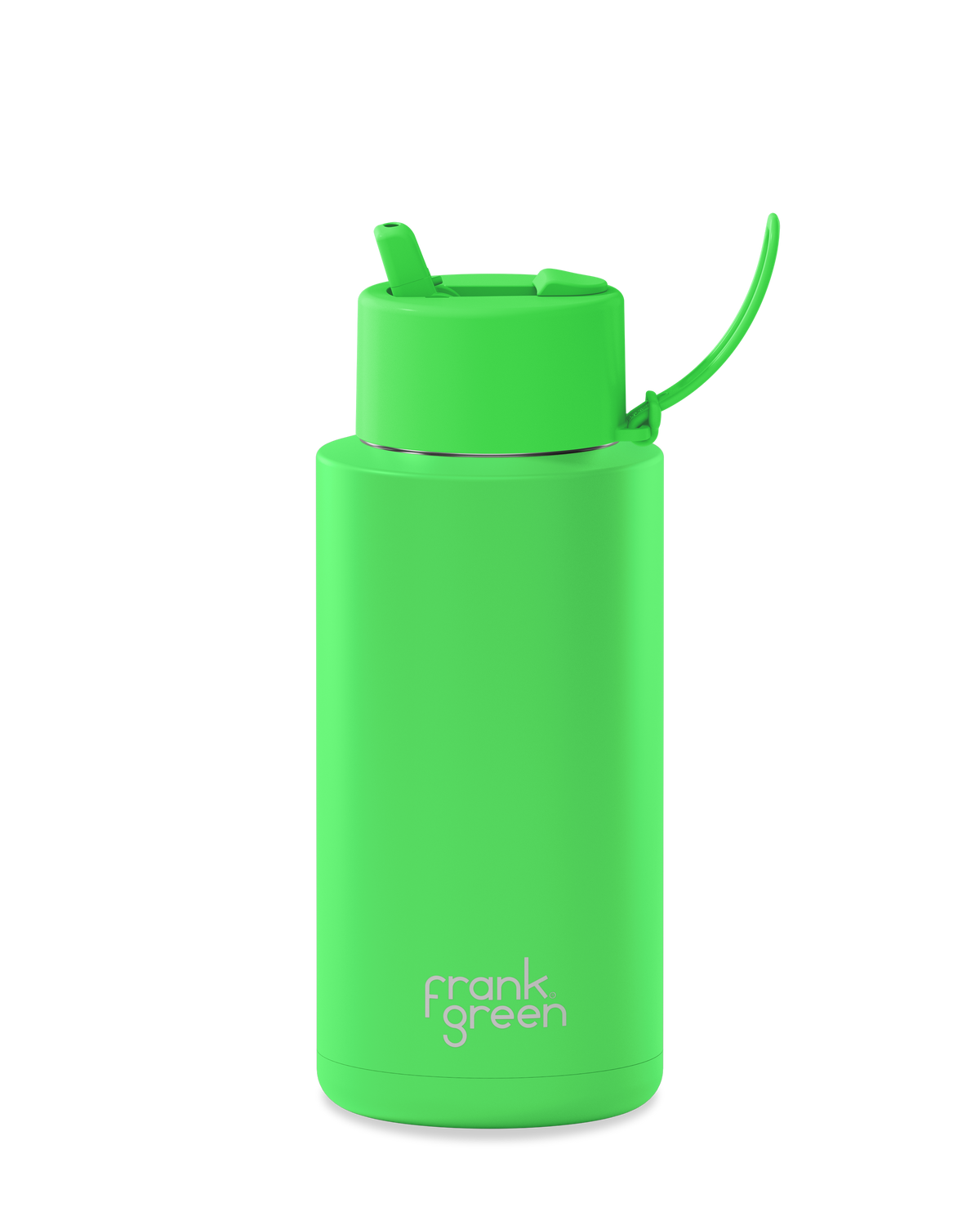 Ceramic Reusable Bottle - 34oz / 1,000ml - Neon Green