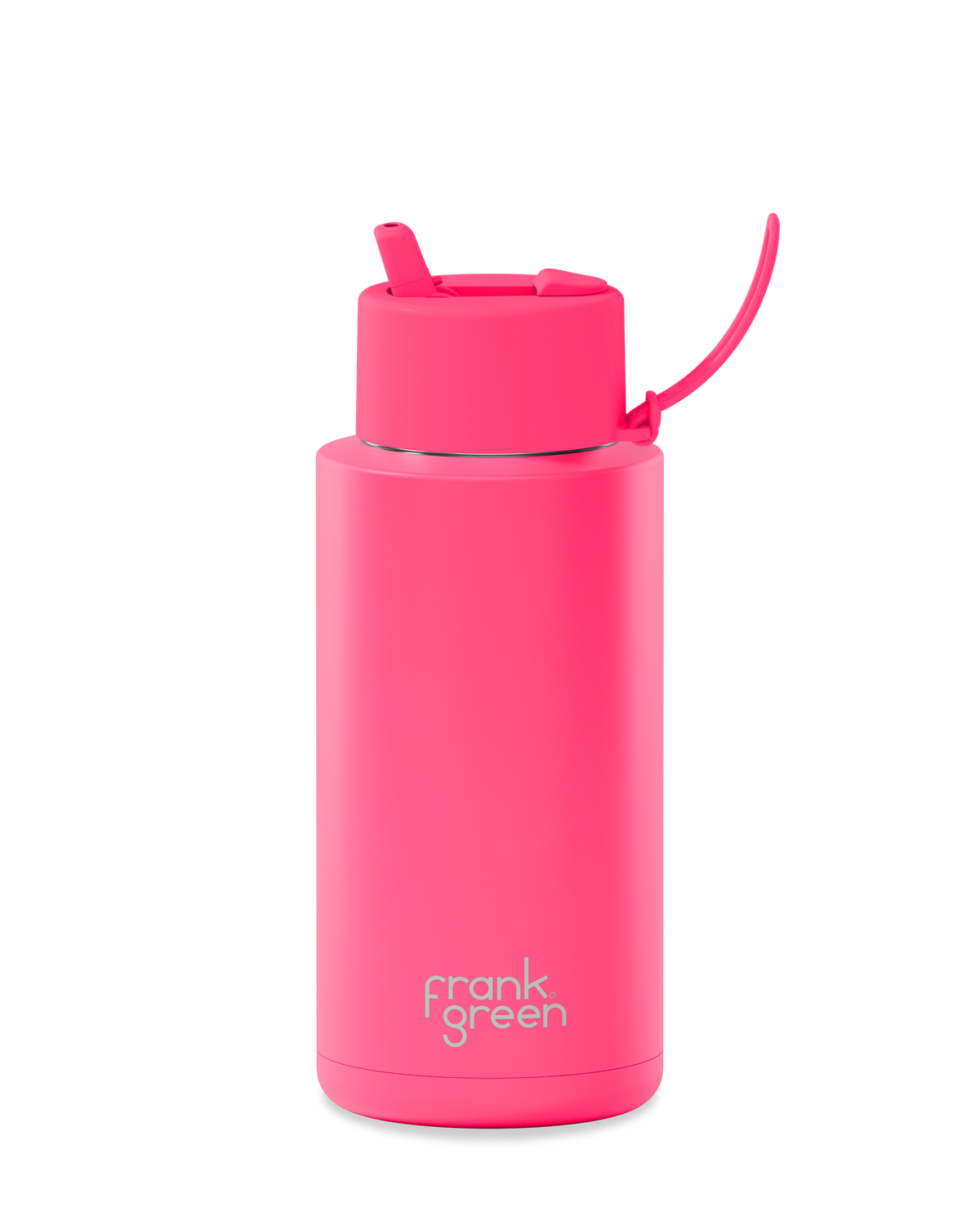 Ceramic Reusable Bottle - 34oz / 1,000ml - Neon Pink