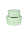 Porcelain Bowls with Glass Lids (2 Pack) - 700ml & 1500ml