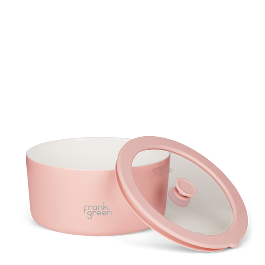 Porcelain Bowl with Glass Lid - 1,500ml